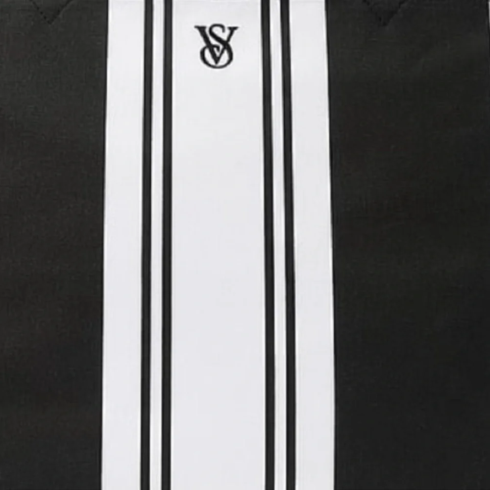 Victoria’s Secret Striped Tote in Black & White. 20.25"L x 12.5"H x 6.5"W - Picture 5 of 9